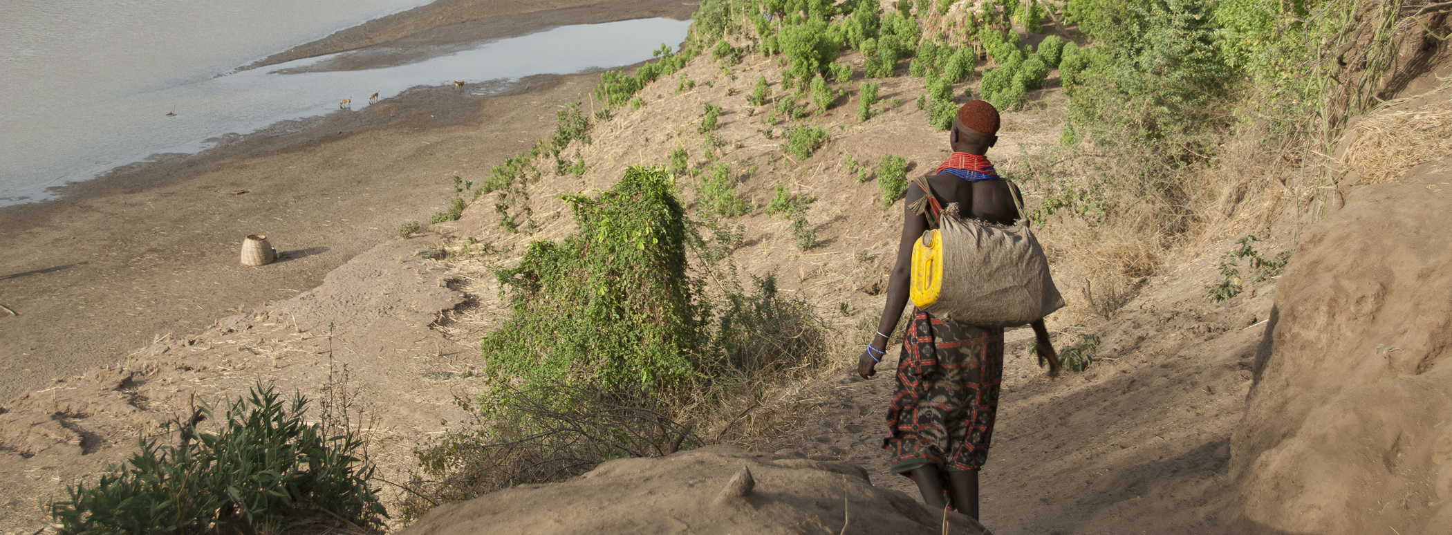 Karo woman down to the River Omo, Colcho, Ethiopia.